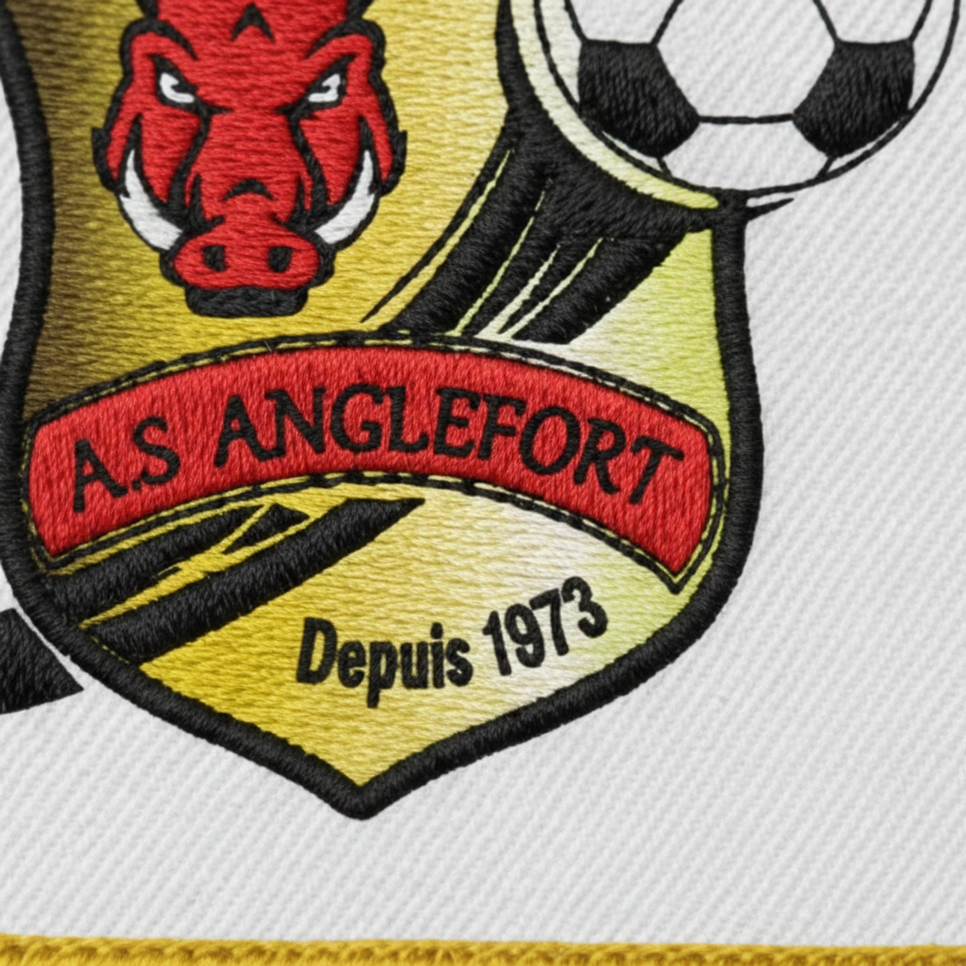 Détail broderie patch A.S. ANGLEFORT