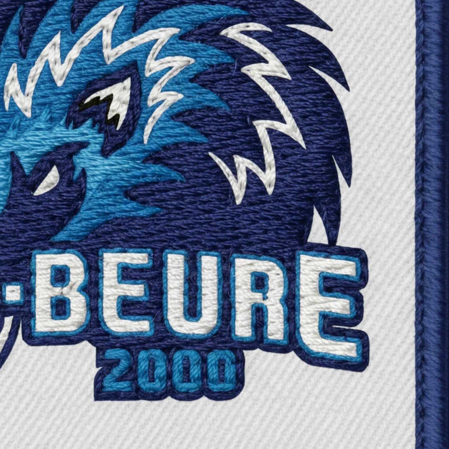 Détail broderie patch A.S. DE BEURE