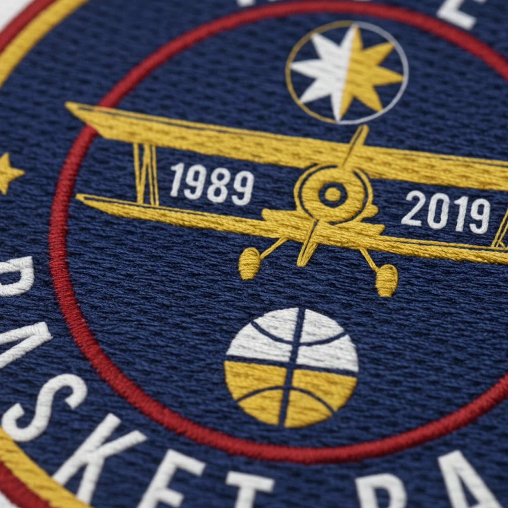 Détail broderie patch US Rue Basket Ball