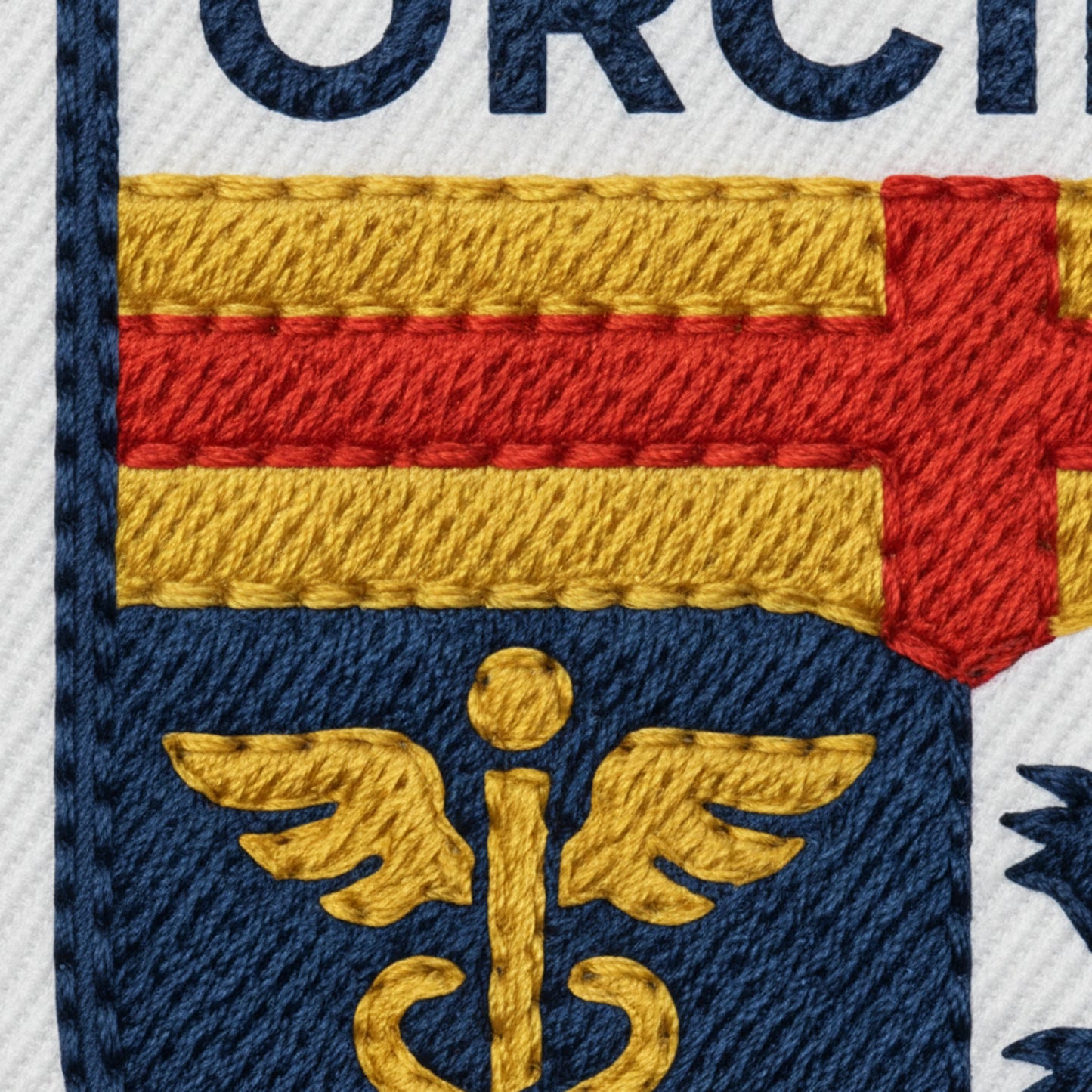 Détail broderie patch A.S. ORCINES