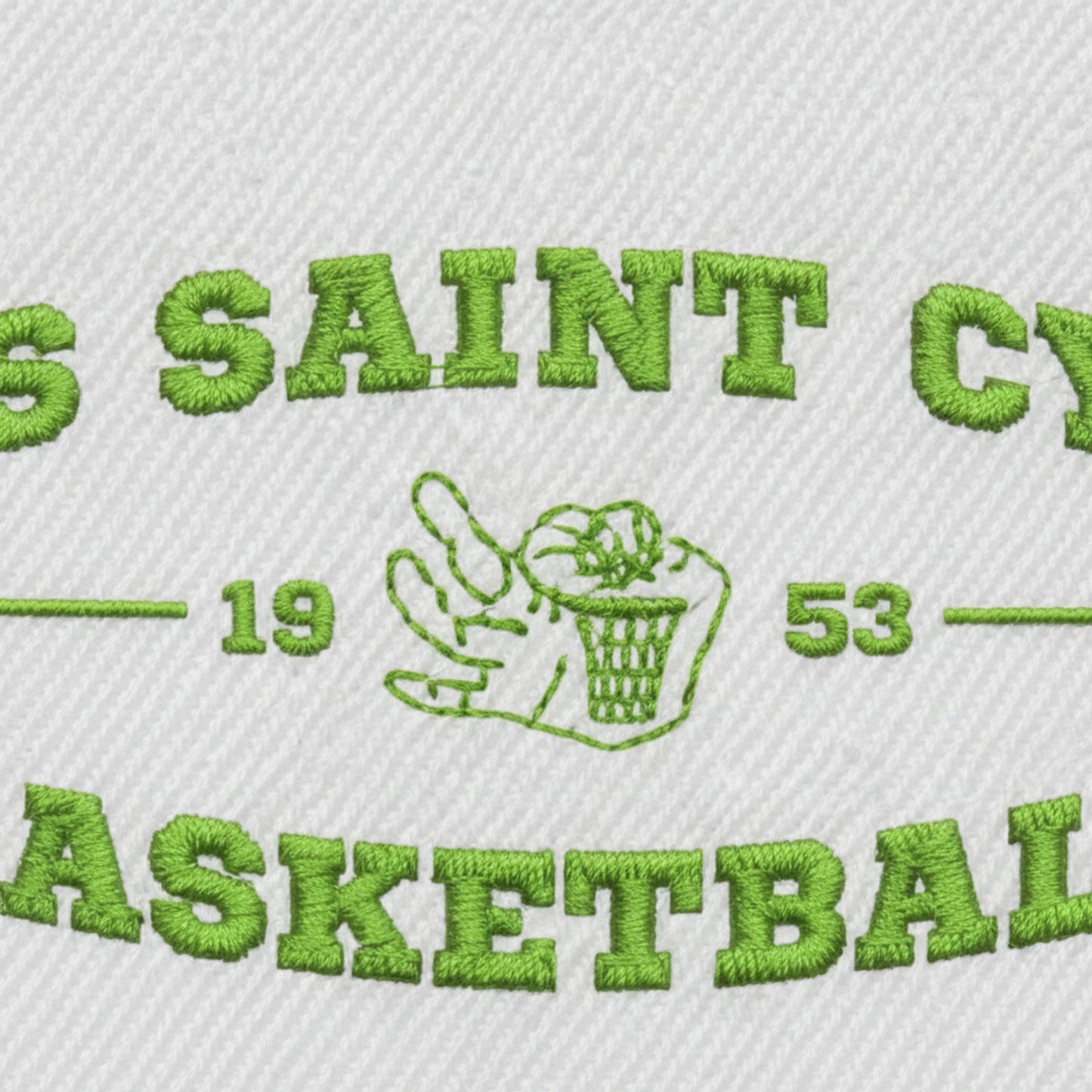 Détail broderie patch RS Saint Cyr sur Loire Basket