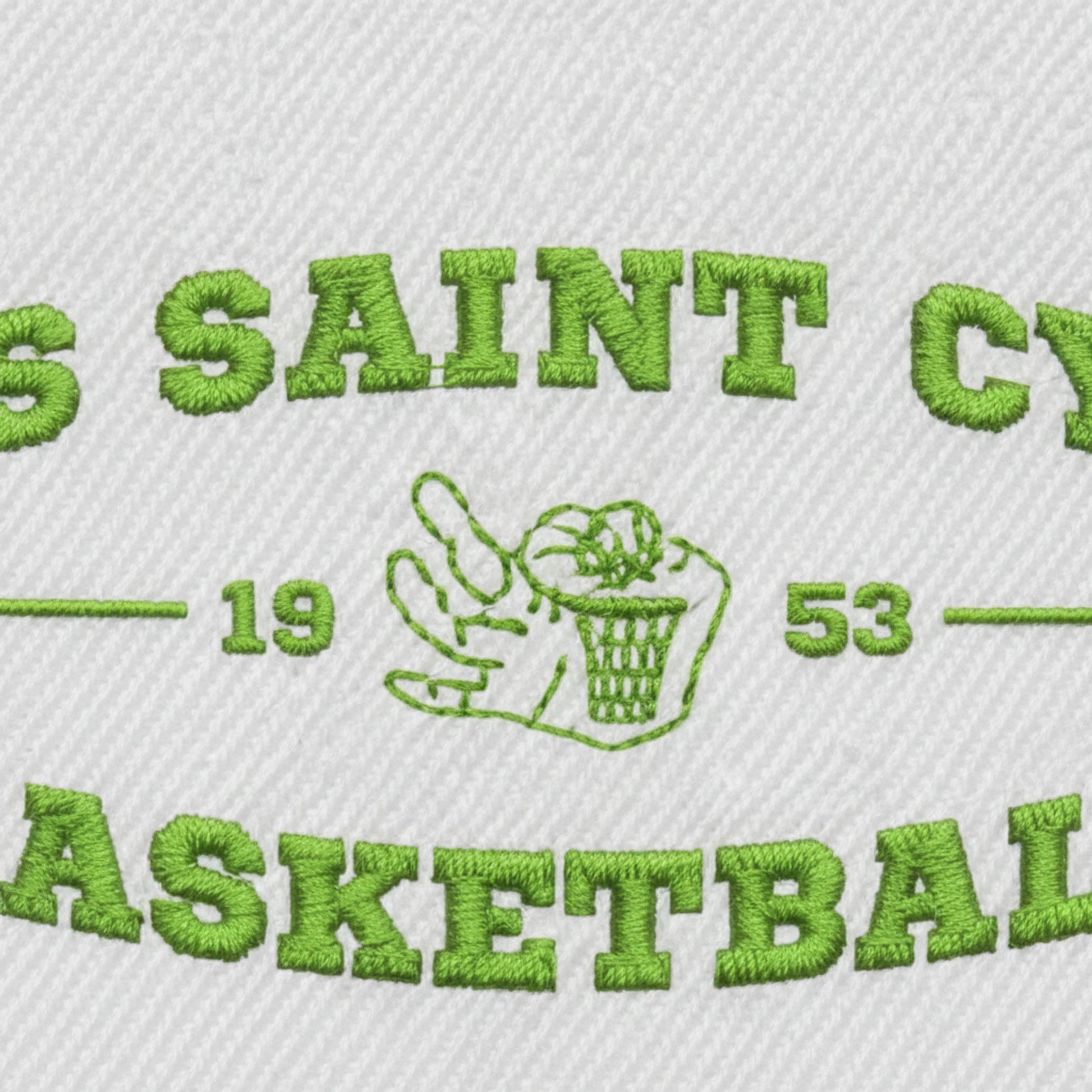 Détail broderie patch RS Saint Cyr sur Loire Basket