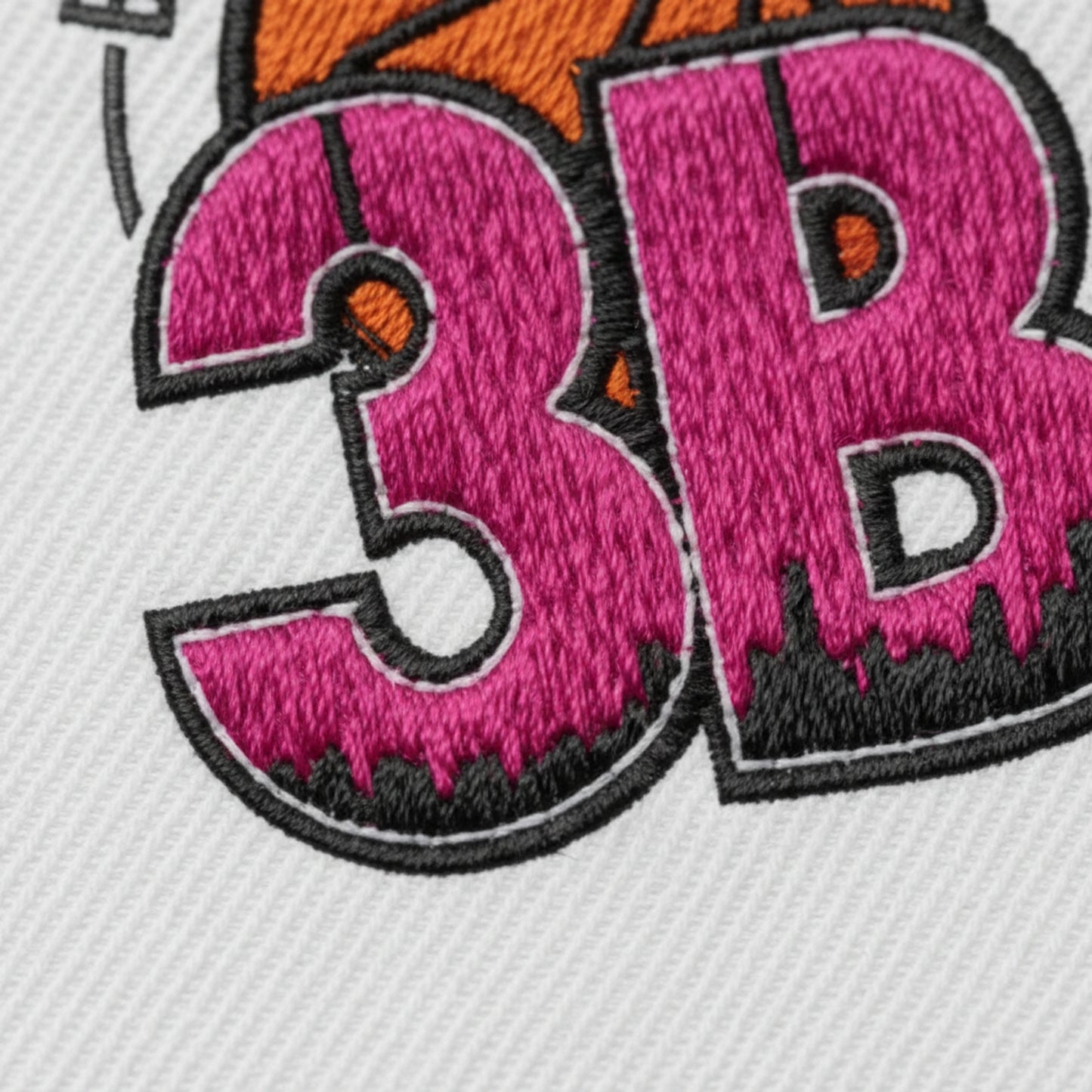Détail broderie patch Bierné Bouère Basket