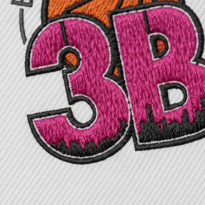 Détail broderie patch Bierné Bouère Basket