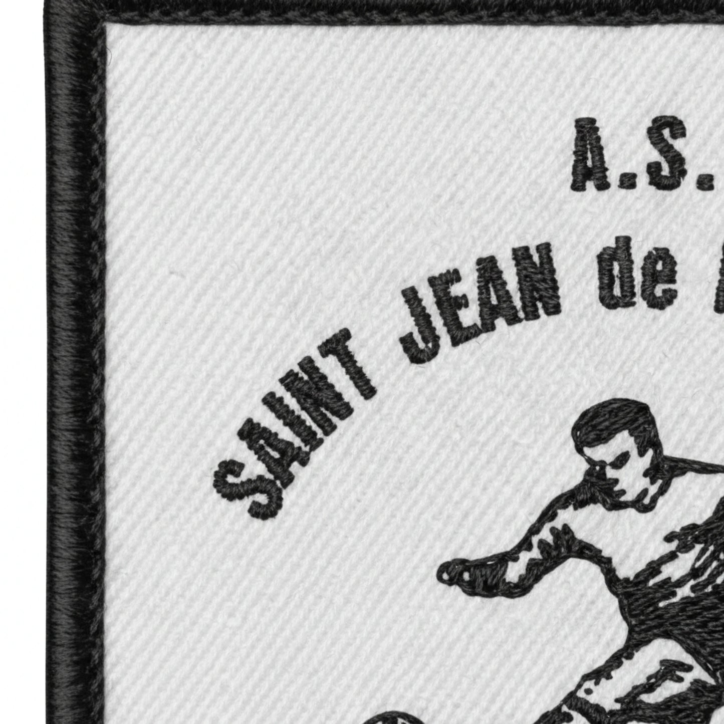 Détail broderie patch A.S. ST JEAN DE LA NEUVILLE