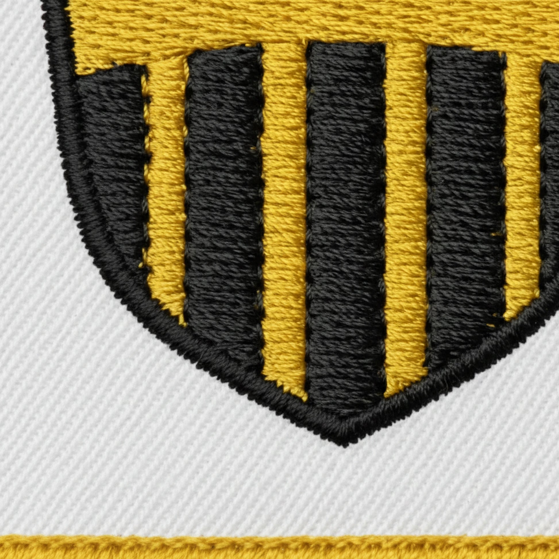 Détail broderie patch Sporting Club Saint Morillonais