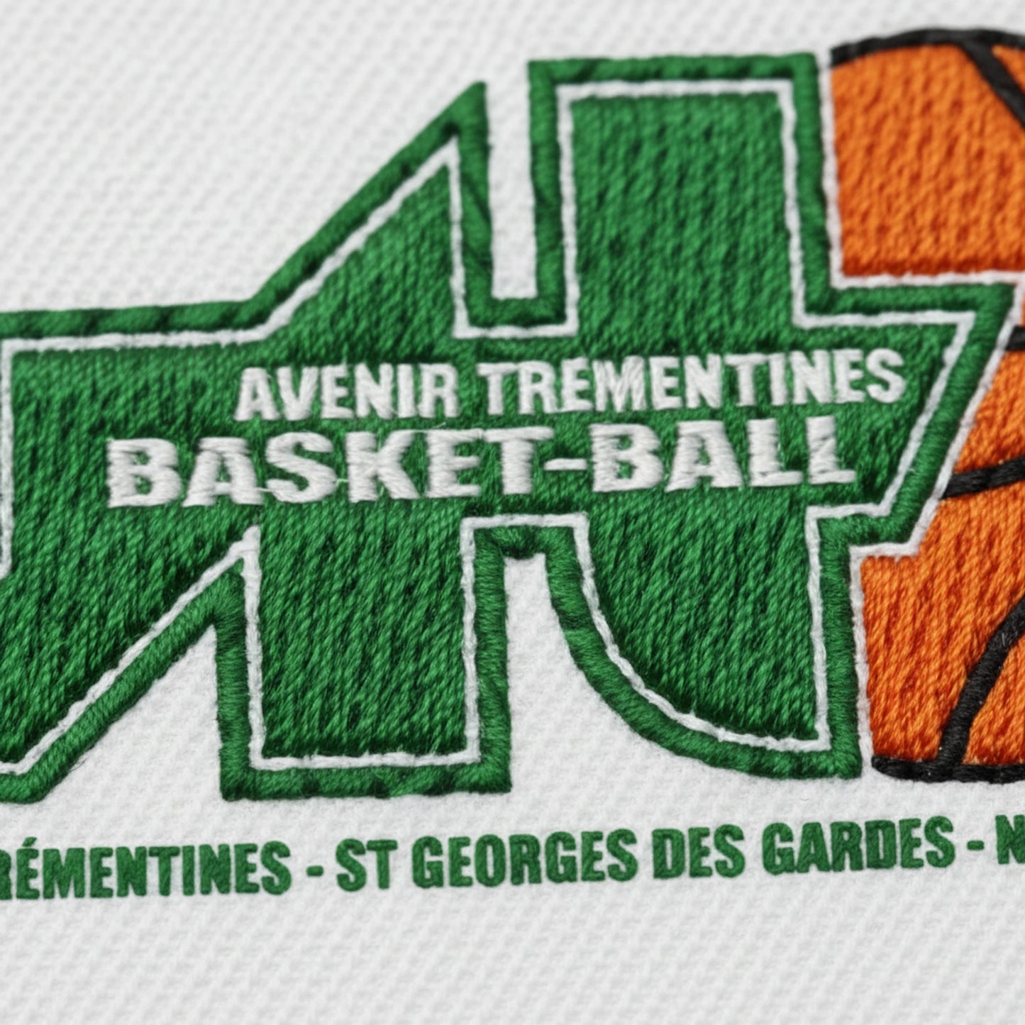 Détail broderie patch Avenir Trementines Basket