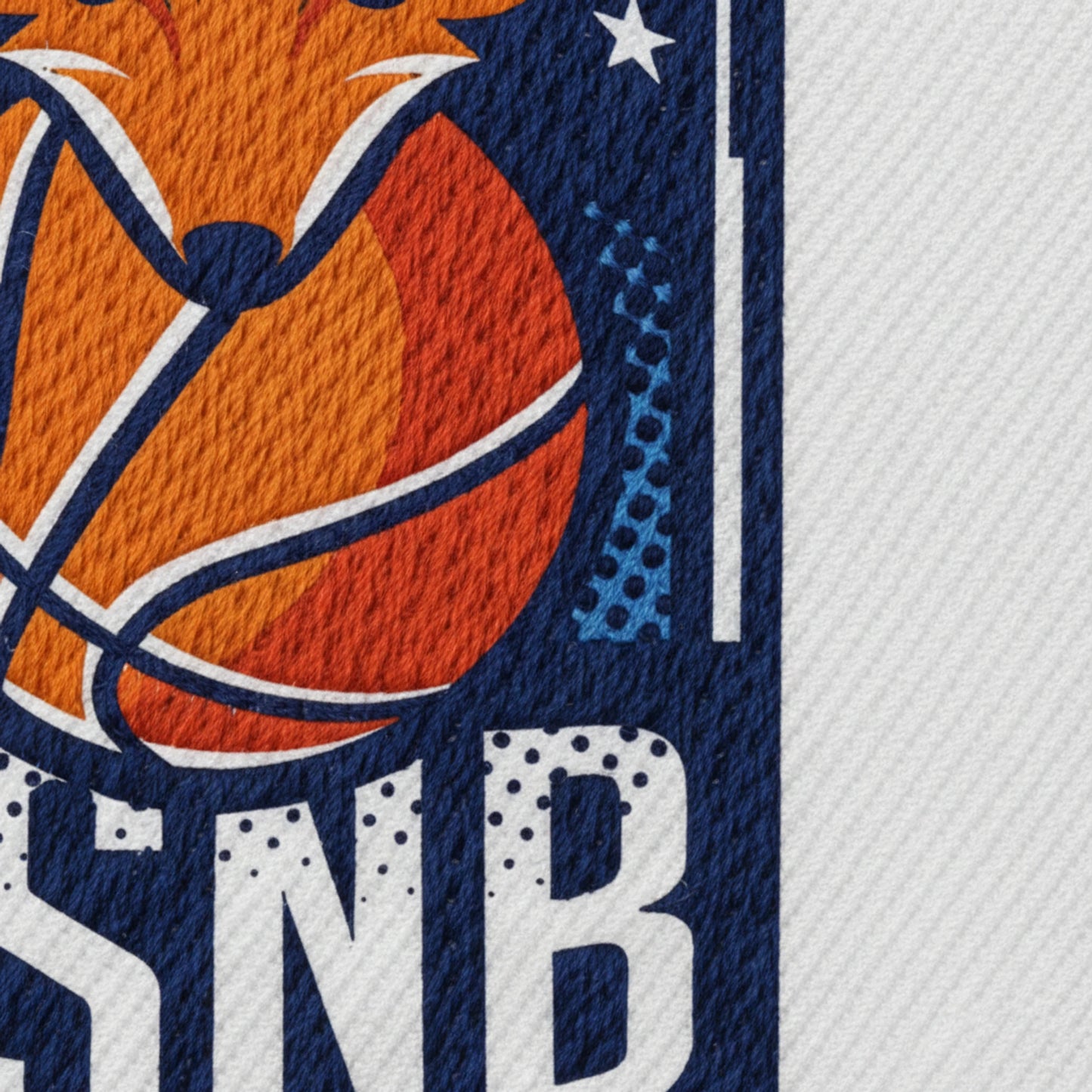 Détail broderie patch CS de Noisy le Grand Basket