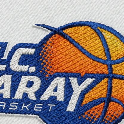 Détail broderie patch SC Paray Basket