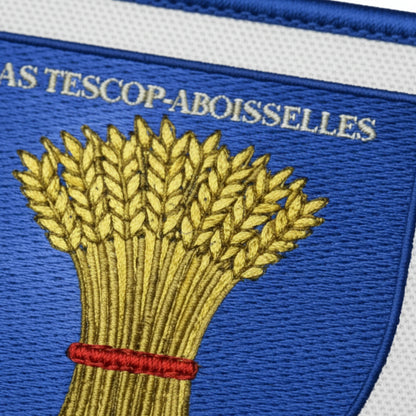 Détail broderie patch A. S. PISCOP MOISSELLES