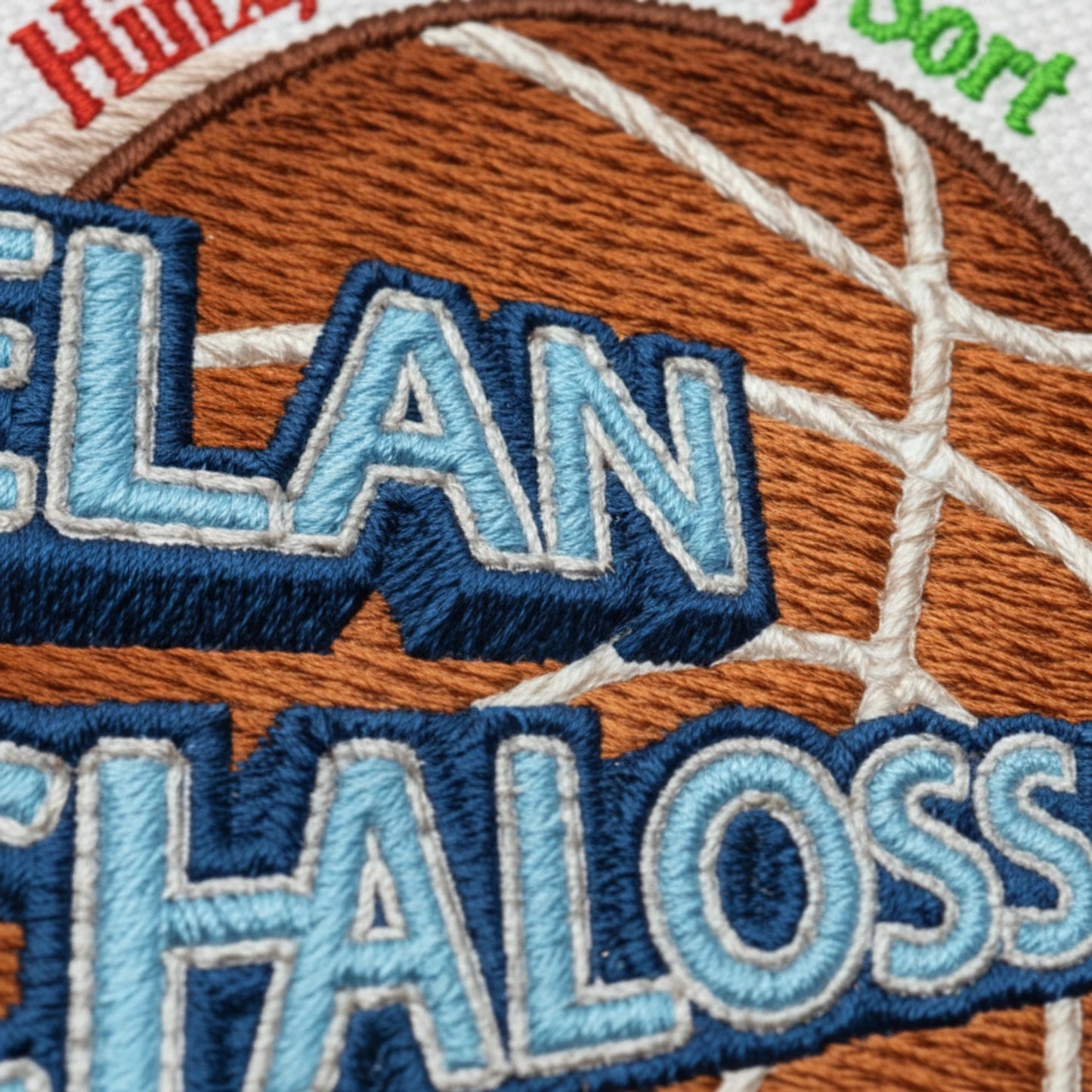 Détail broderie patch Elan Chalossais