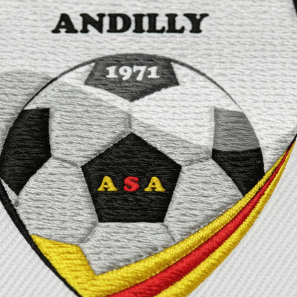 Détail broderie patch A.S. ANDILLY