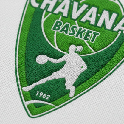 Détail broderie patch Chavanay Basket AS