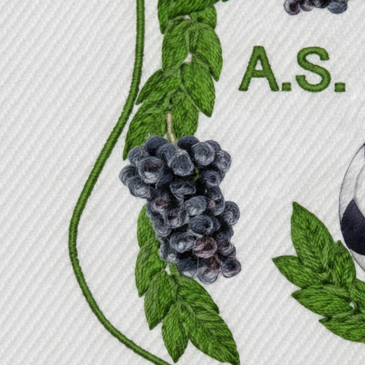 Détail broderie patch A.S. DE SEURRE