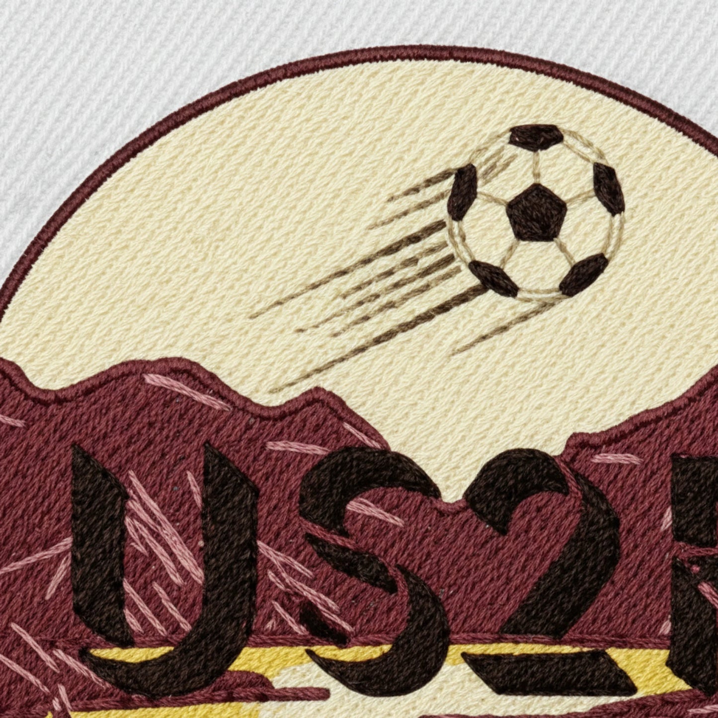 Détail broderie patch UNION SPORTIVE DES 2 RIVES