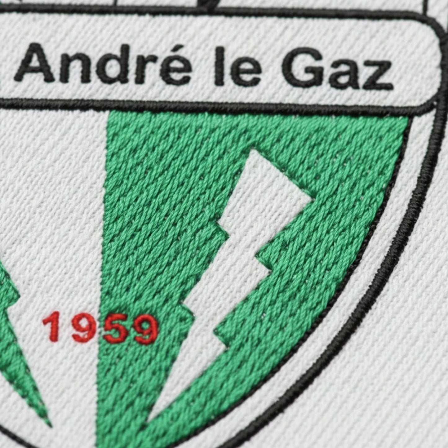 Détail broderie patch A.S. ST ANDRE LE GAZ