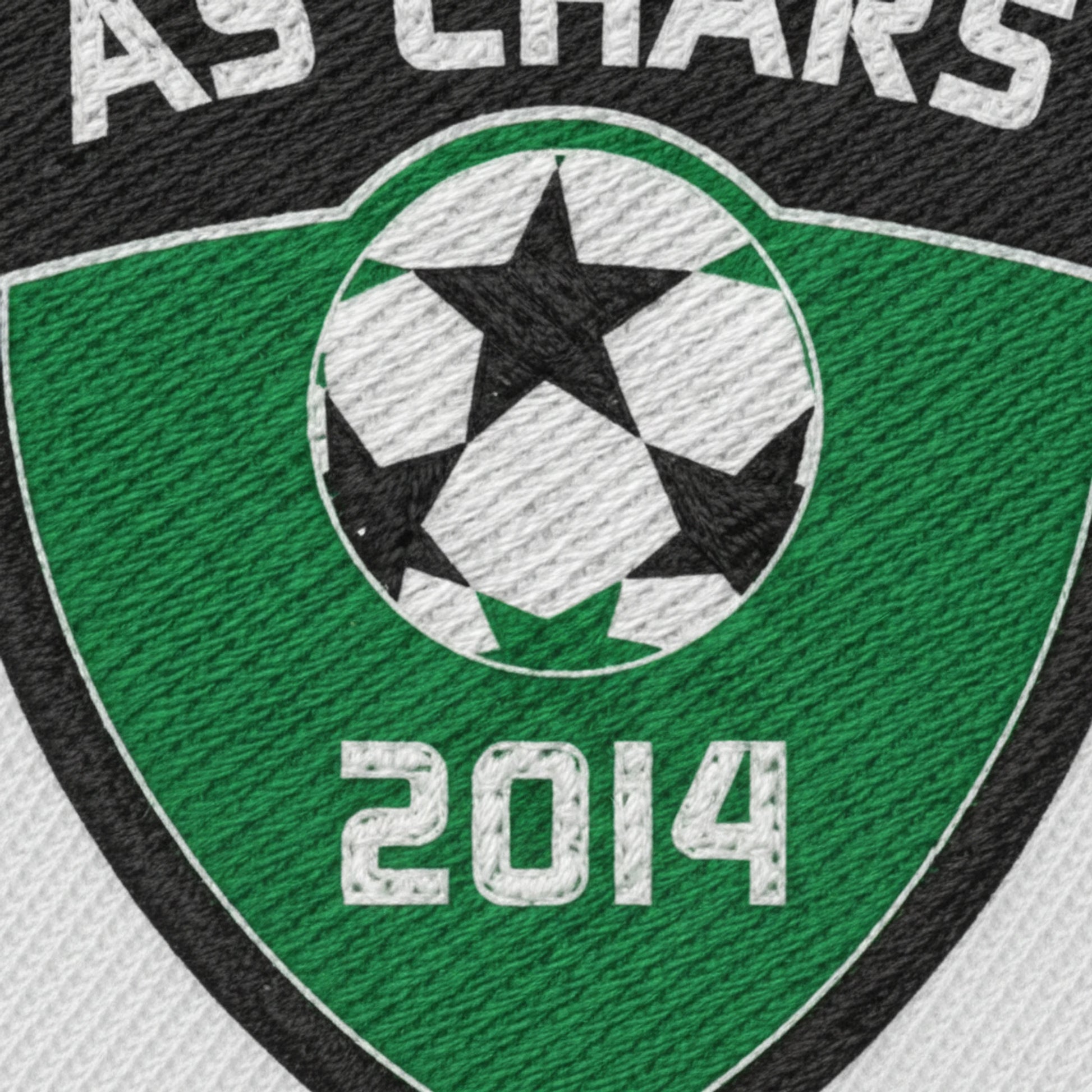 Détail broderie patch A. S. CHARS