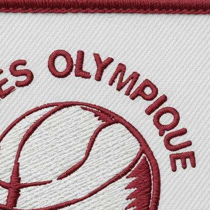 Détail broderie patch Froges Olympique Club Basket