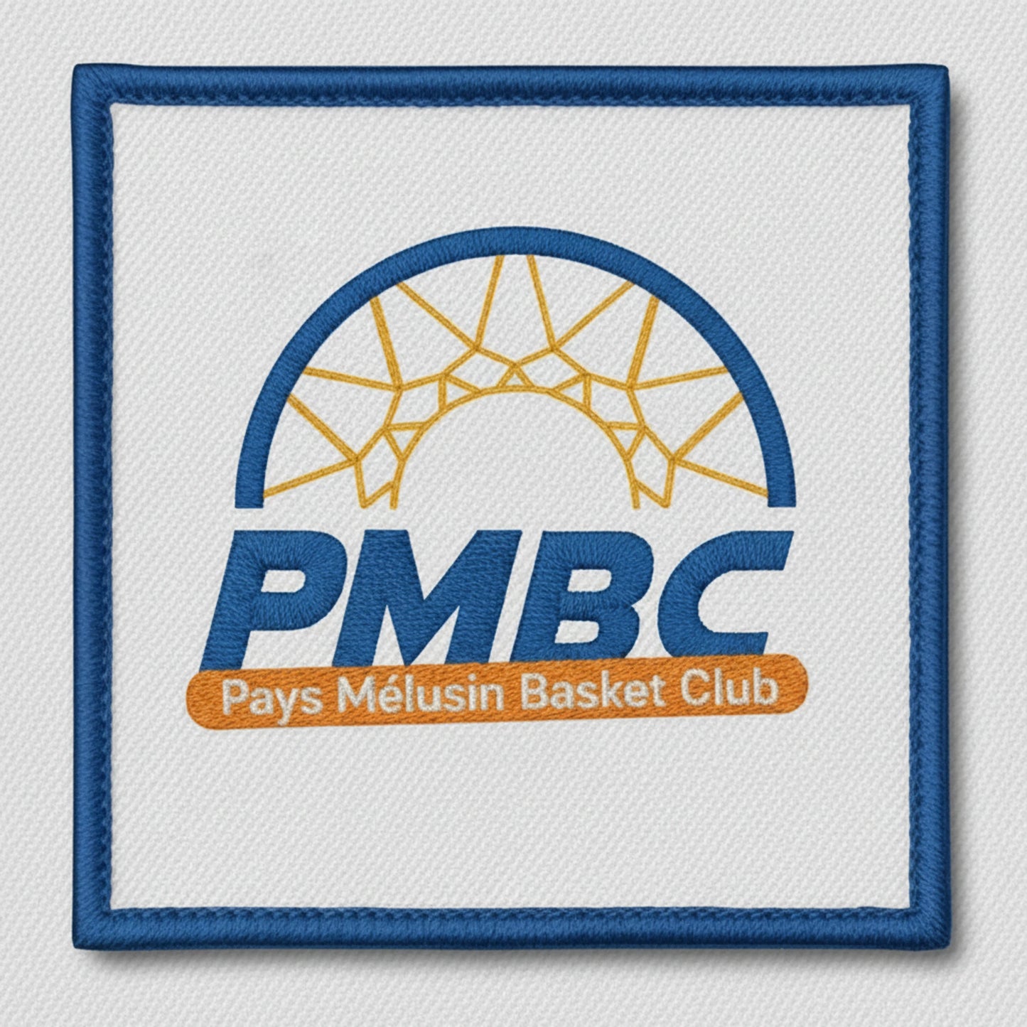 Détail broderie patch Pays Melusin Basket Club