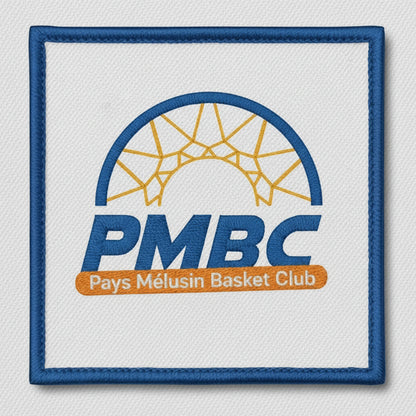 Détail broderie patch Pays Melusin Basket Club