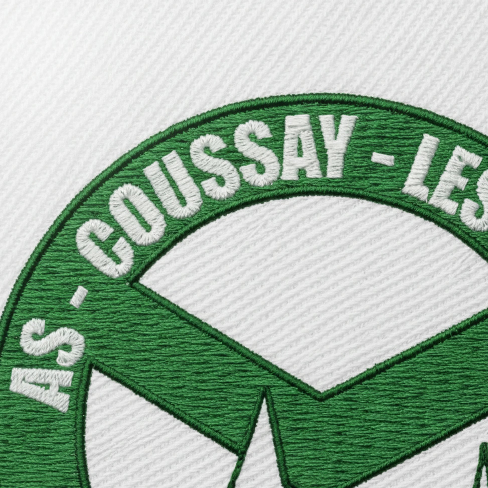 Détail broderie patch AM. COUSSAY LES BOIS