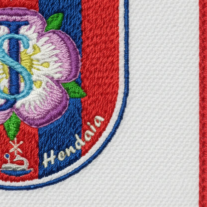 Détail broderie patch A.S . DES EGLANTINS D'HENDAYE