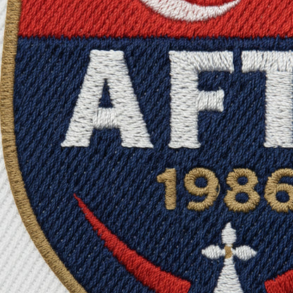 Détail broderie patch A. S. LORIENT TURCS