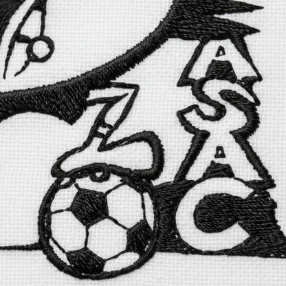 Détail broderie patch A.S.AM. CLOCHEMERLE VAUX BEAUJOL