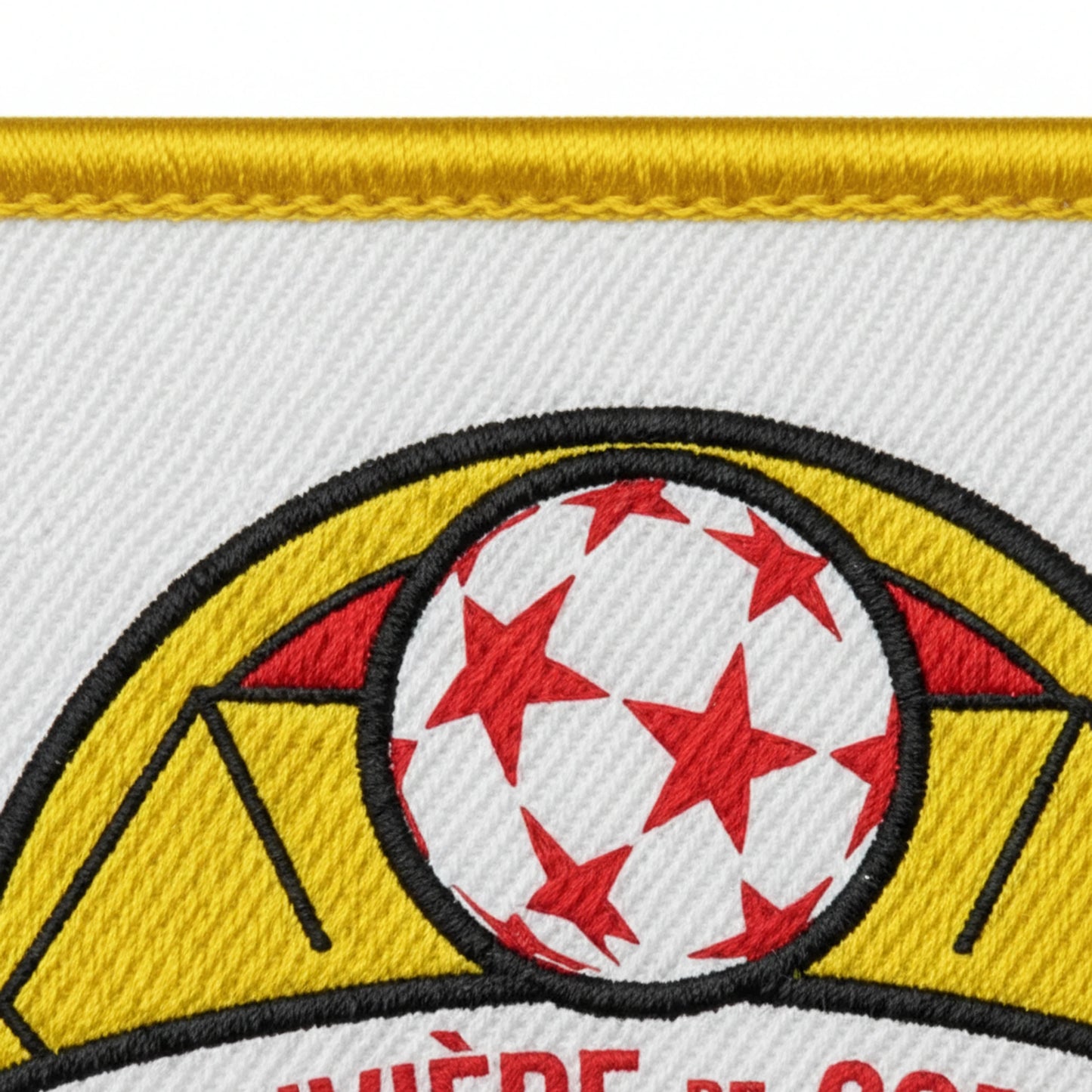 Détail broderie patch RIVIERE DE CORPS FOOTBALL CLUB