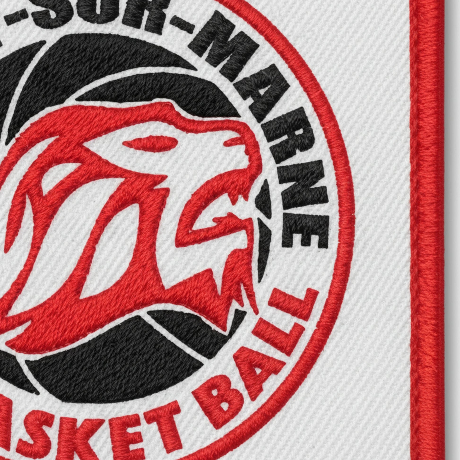 Détail broderie patch Neuilly Sur Marne Basket Ball