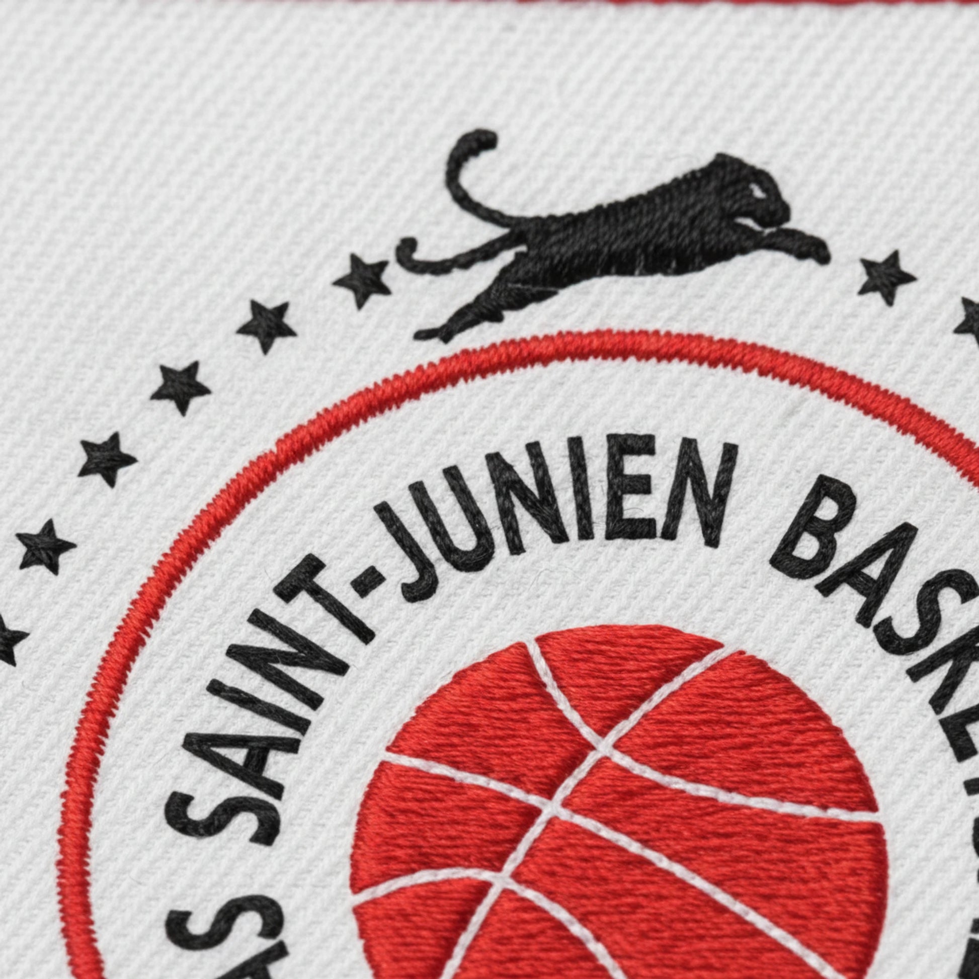 Détail broderie patch AS Saint Junien