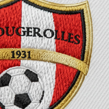 Détail broderie patch A.S. FOUGEROLLAISE