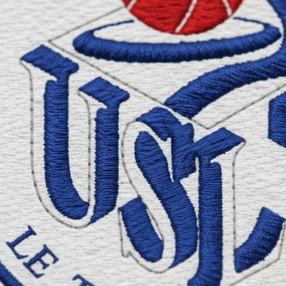 Détail broderie patch Union Sportive le Trait Yainvill