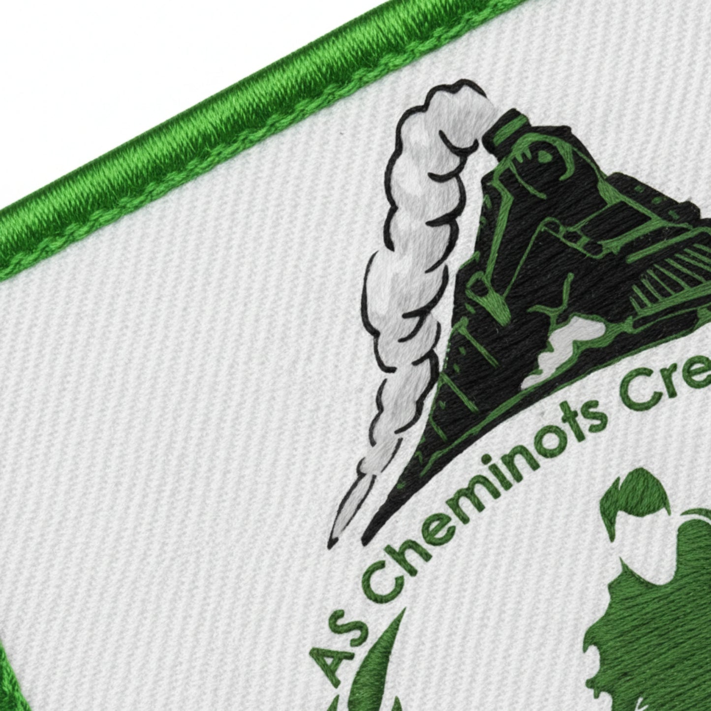 Détail broderie patch A. S. CHEMINOTS DE CREIL NOGENT