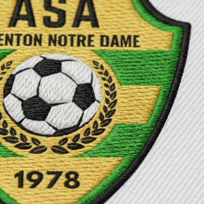 Détail broderie patch A.S. ARGENTON NOTRE DAME
