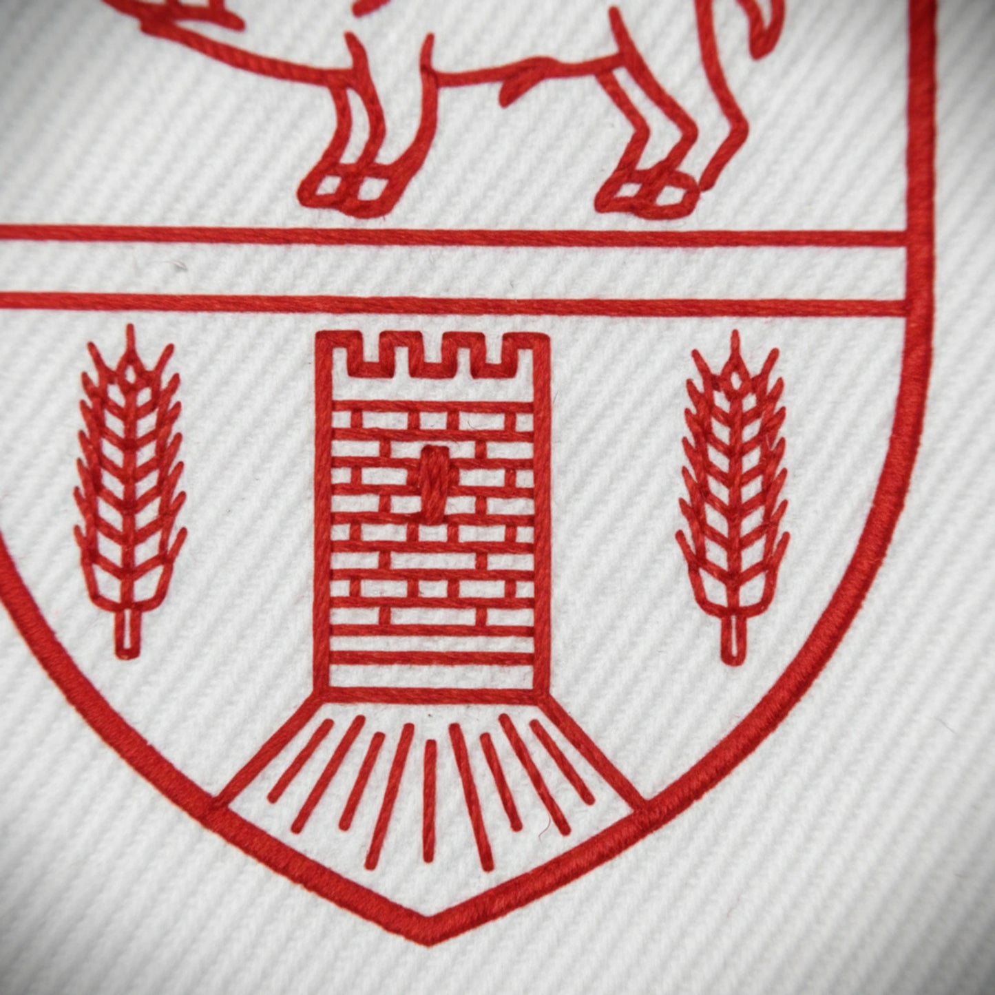 Détail broderie patch A.S. DE LA ROCHE BLANCHE F.C.