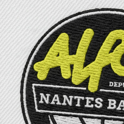 Détail broderie patch Alpc Moulin Nantes Basket