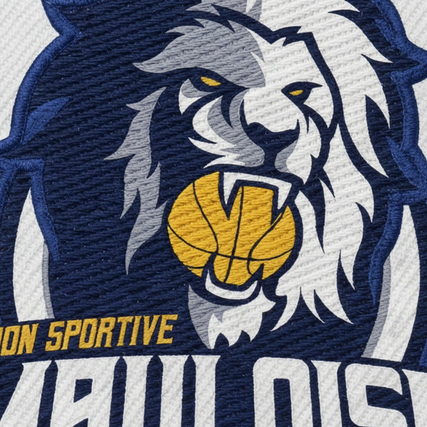 Détail broderie patch US Mauloise Basketball