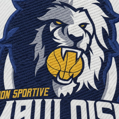 Détail broderie patch US Mauloise Basketball