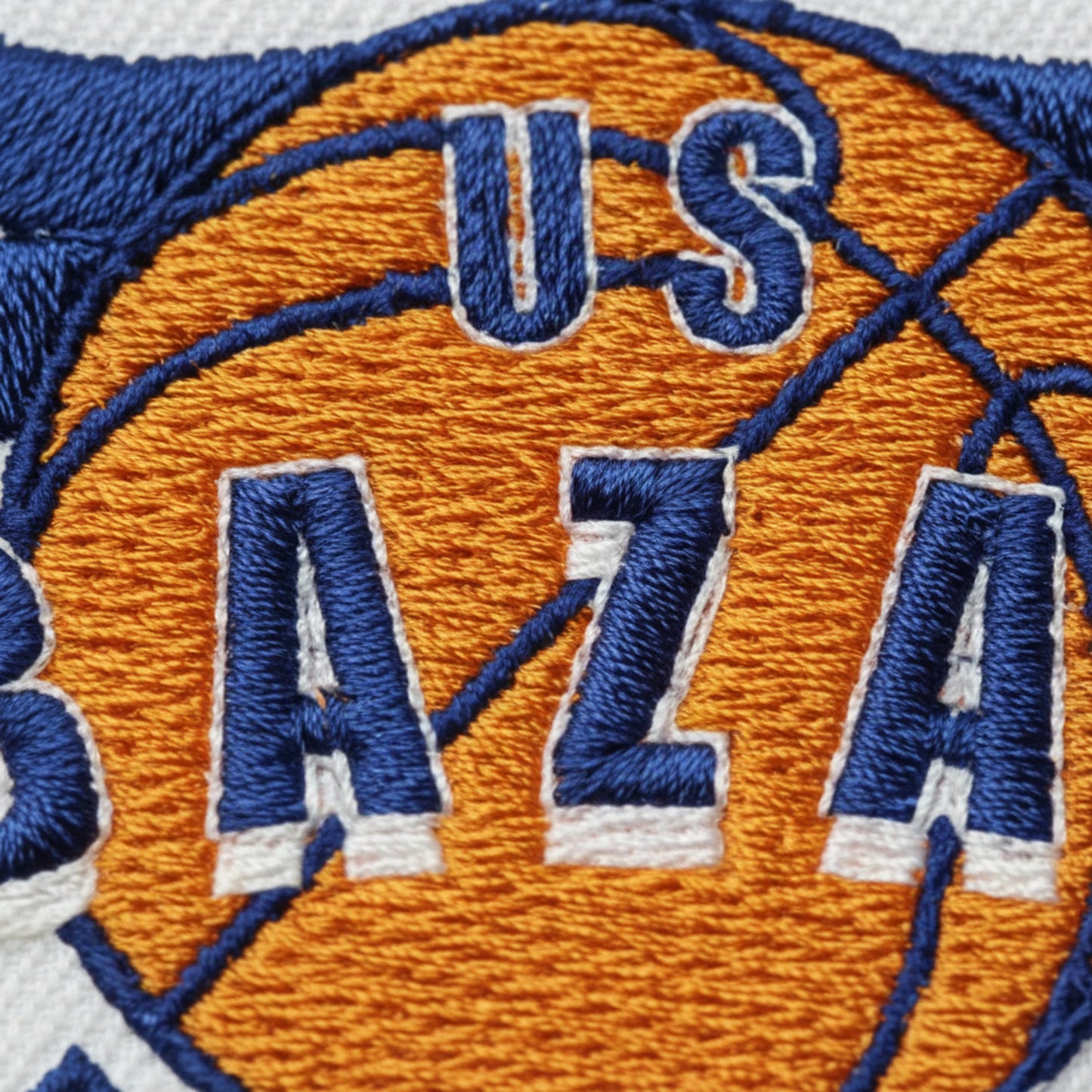 Détail broderie patch Union Sportive Bazas