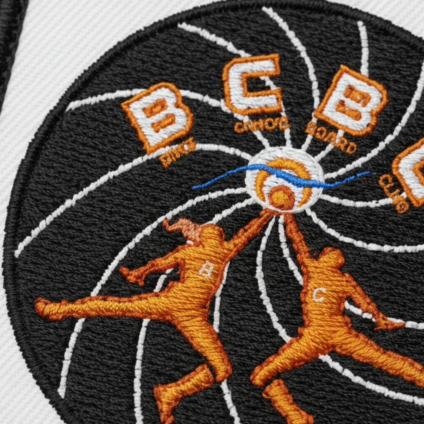 Détail broderie patch Association Basket Castets