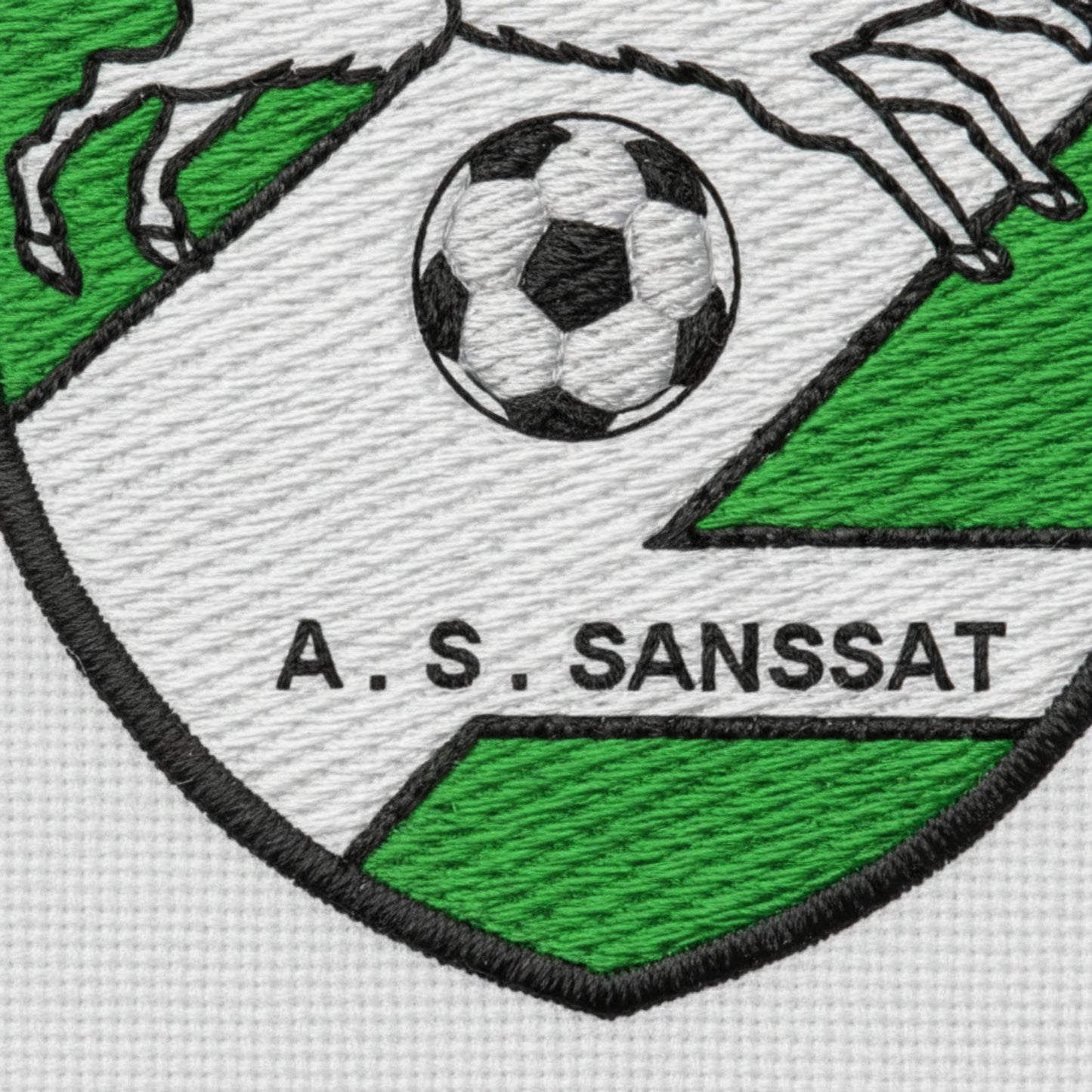 Détail broderie patch A.S. DE SANSSAT