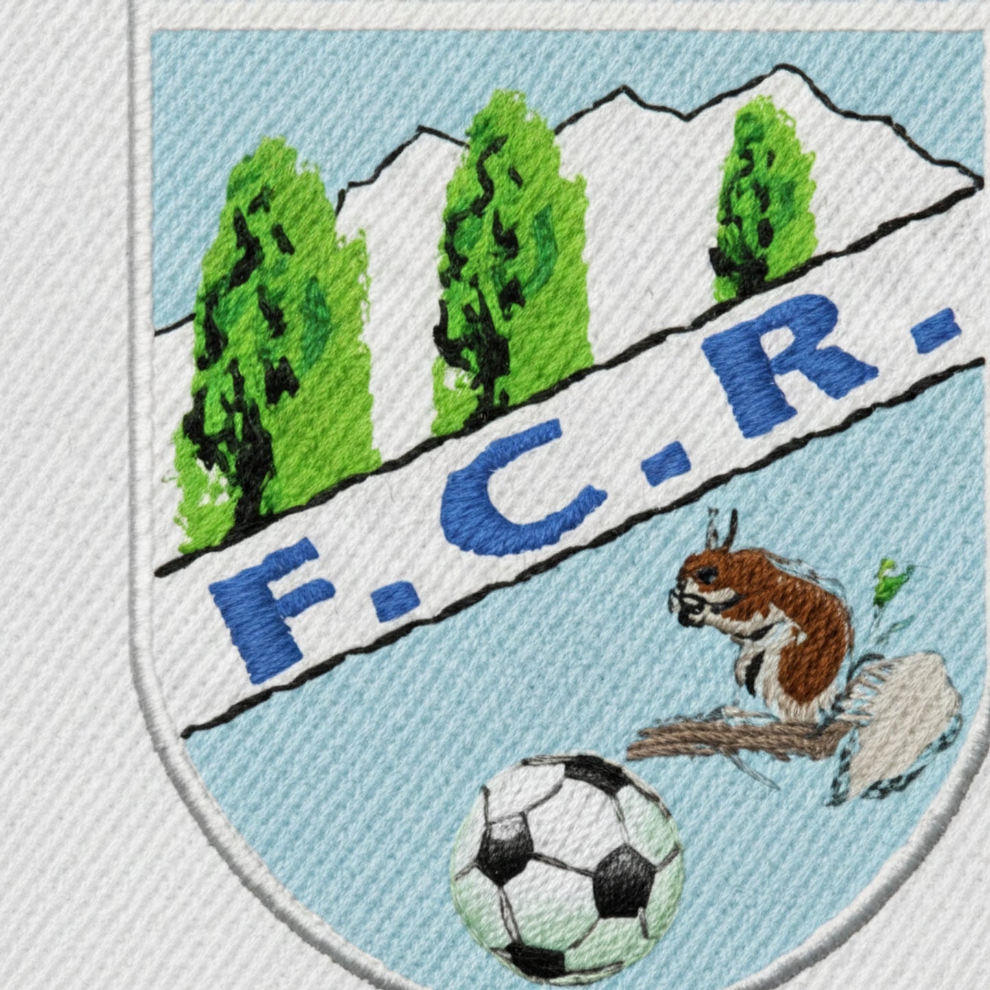 Détail broderie patch FC Le Russey