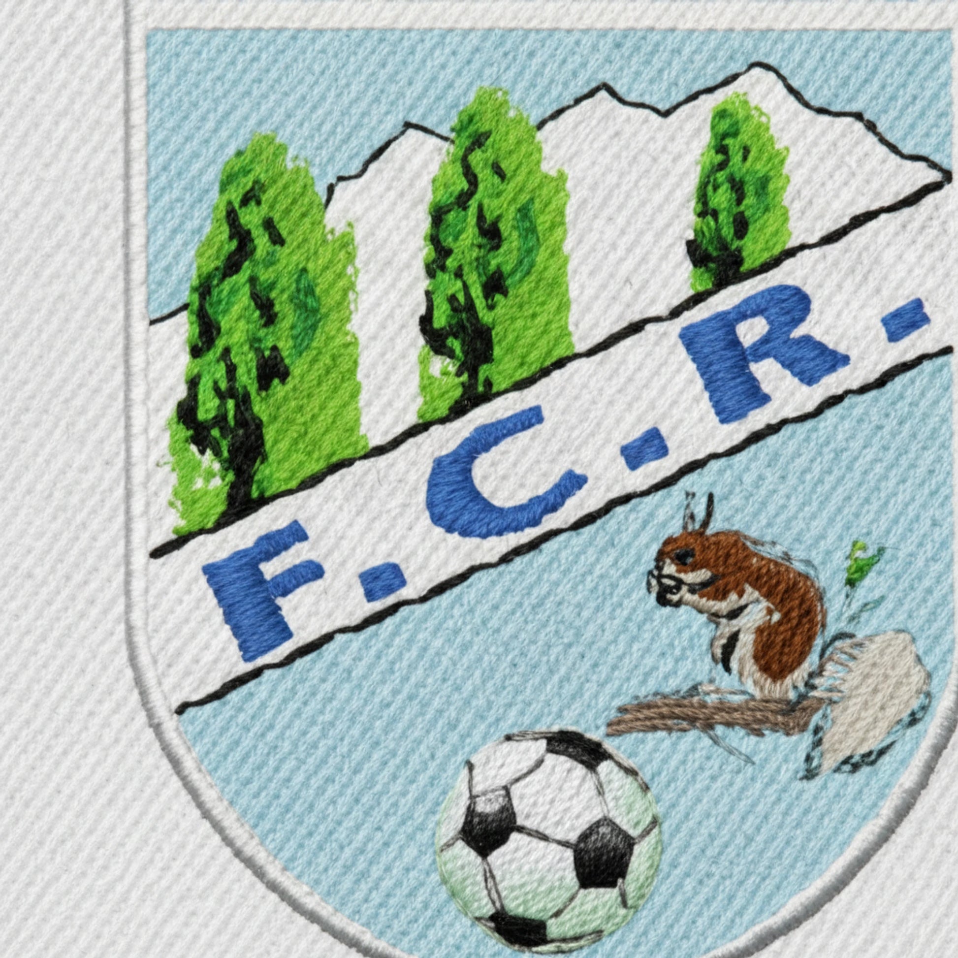 Détail broderie patch FC Le Russey