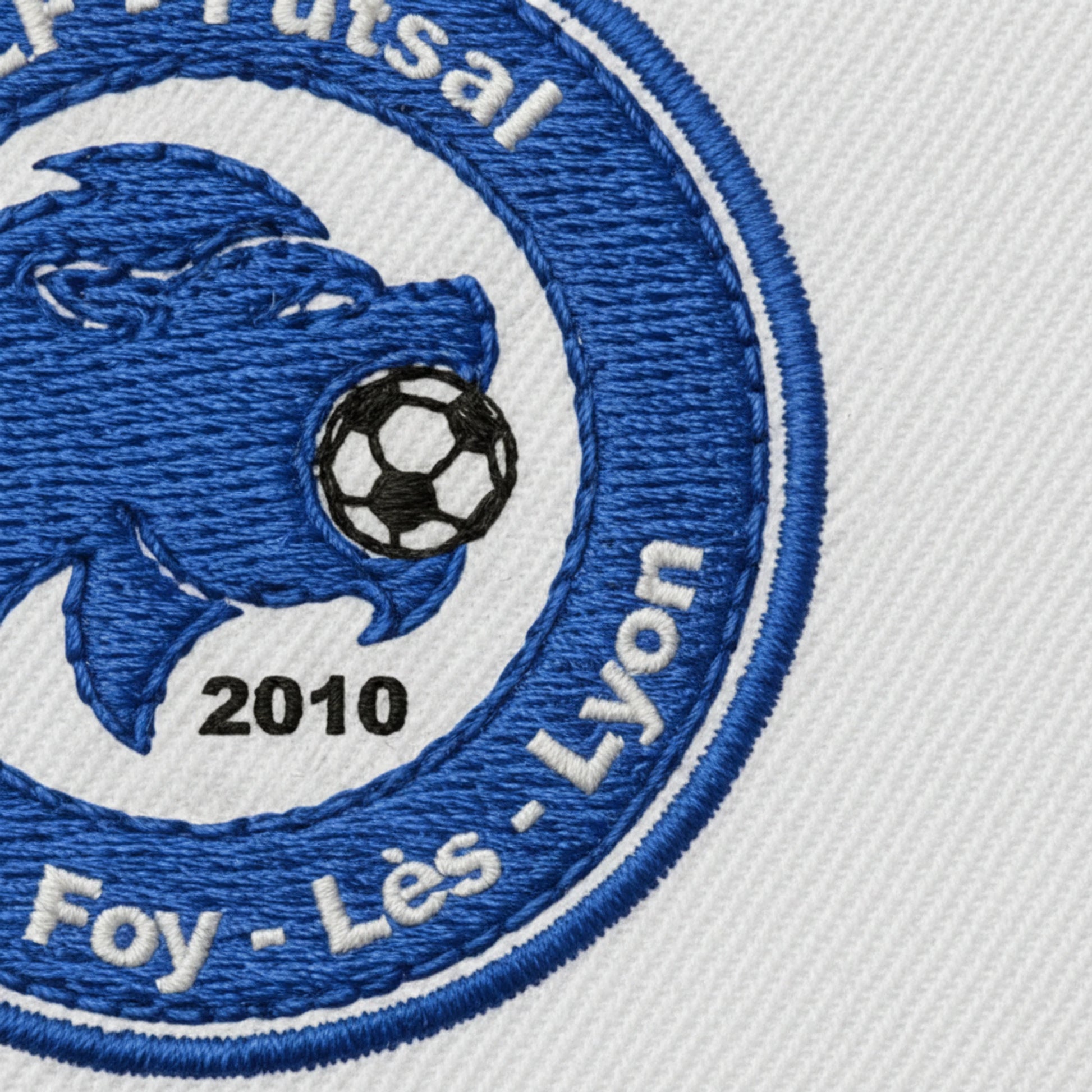 Détail broderie patch Alf Futsal - Amateur Lyon Fidesien