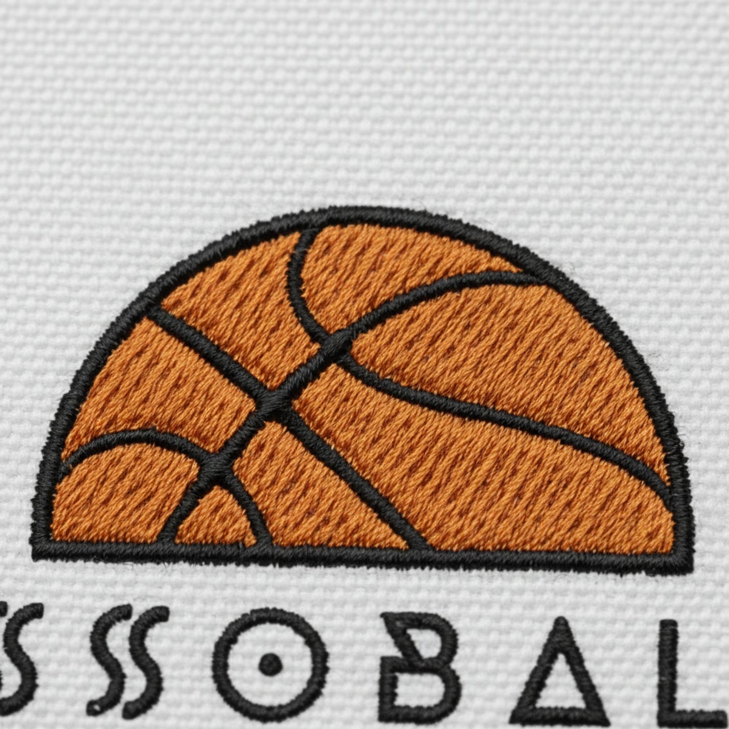 Détail broderie patch Association de Basketball de la Mulatiere