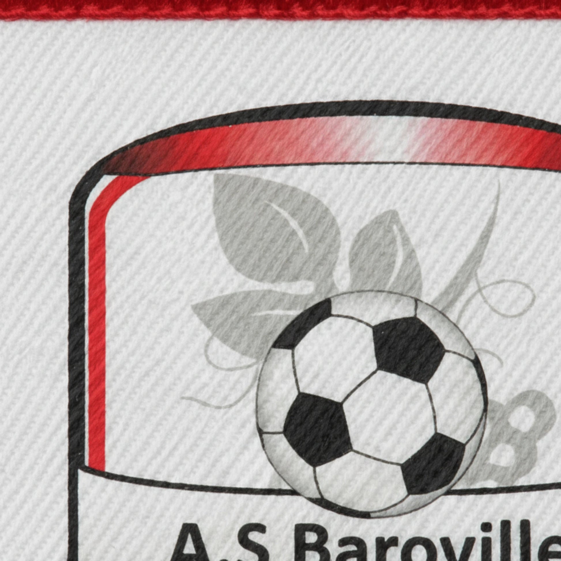 Détail broderie patch A.S. BAROVILLE FONTAINE
