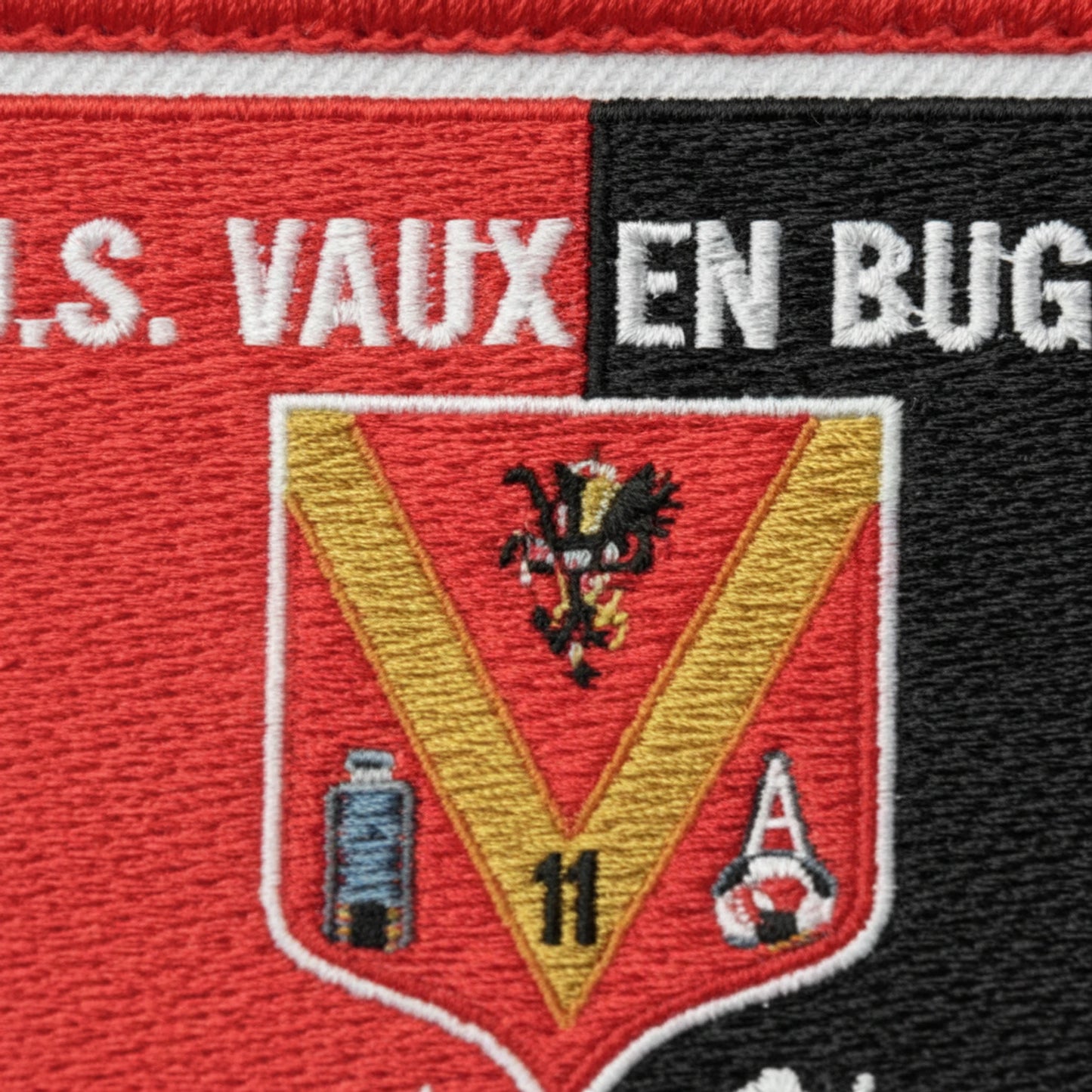 Détail broderie patch US Vaux En Bugey