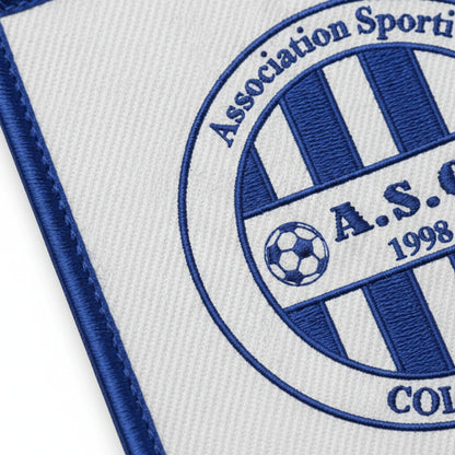 Détail broderie patch A.S. COLOMIEU
