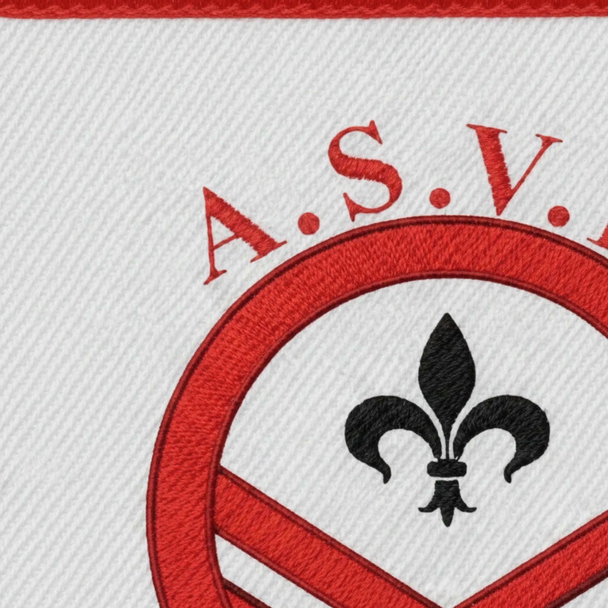Détail broderie patch A.S. DE LA VALLEE DU LYS PONT